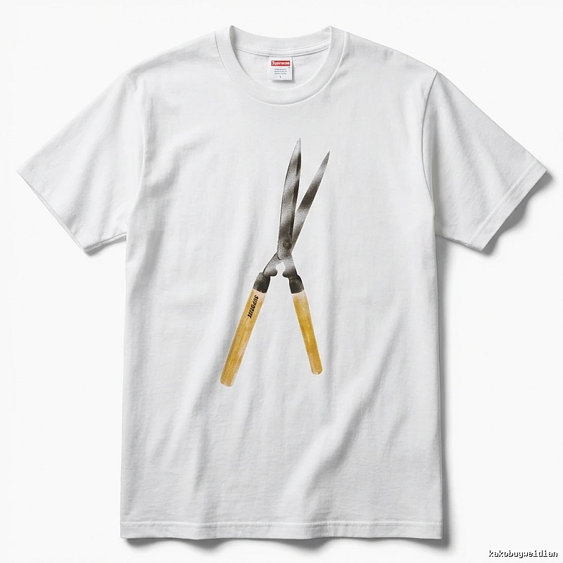 Supreme Scissors Print White T-shirt