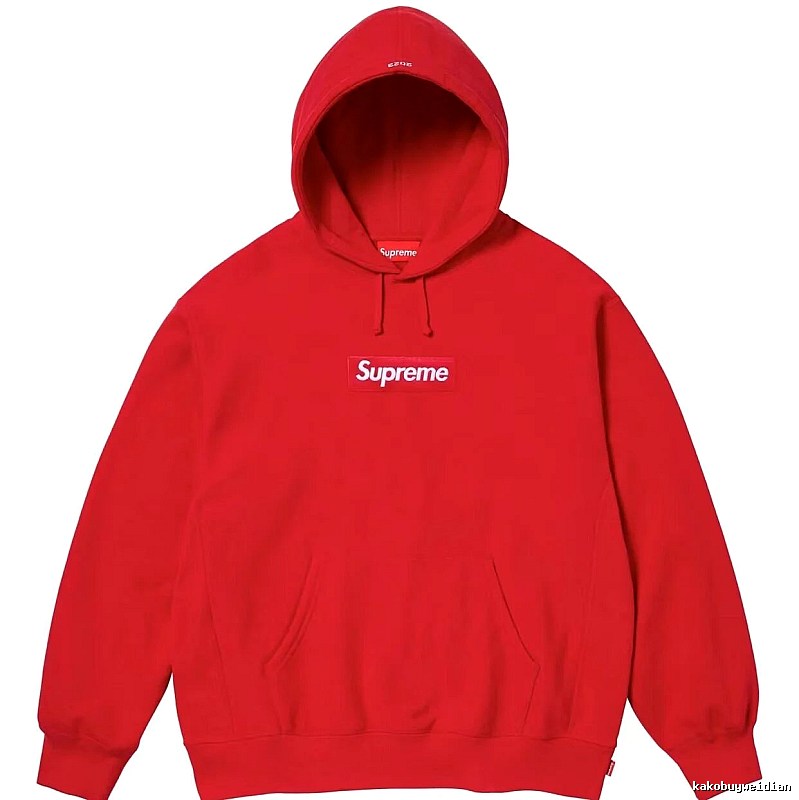 Supreme Statement Logo hoodie Gray Red Oversized for Easy Pairing