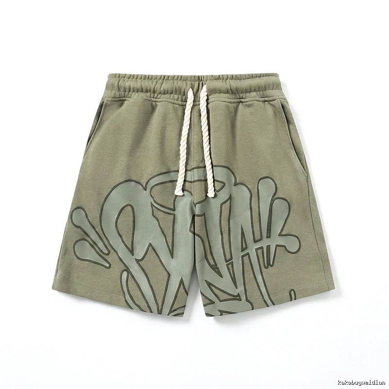SynaWorld Graffiti-style Shorts (Military Green)
