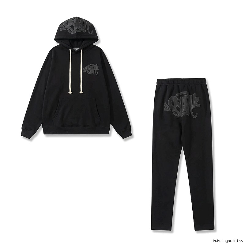 SynaWorld Graffiti Trendy Cool Style Black Suit