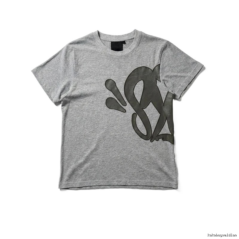 SynaWorld Trendy and Cool Style Gray T-shirt