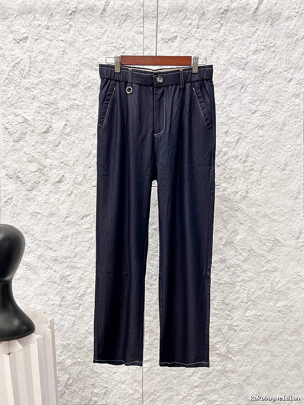 Tailored Straight Trousers - pressed-looking front and clean waistband for weekend