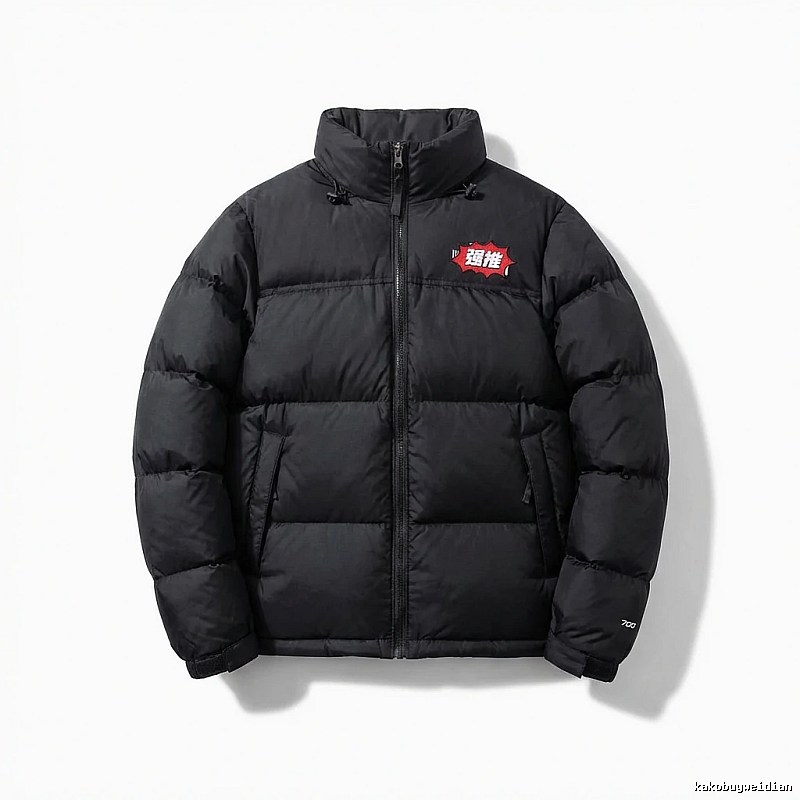 The North Face black trendy and cool down jacket.