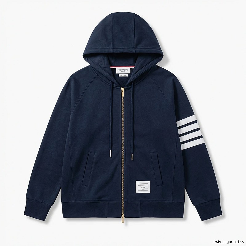 Thom Browne striped casual dark blue sweatshirt