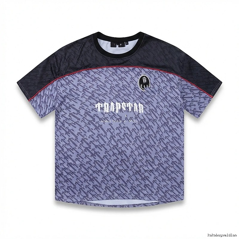 Trapstar Dark Purple and Black Short-sleeve