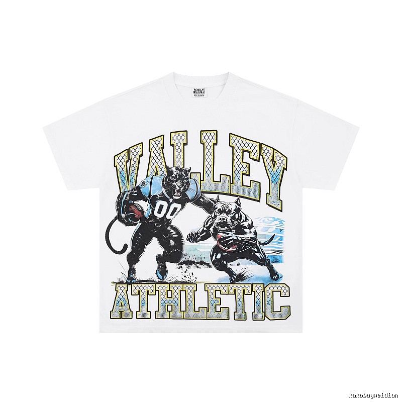 Valley Sports American Retro White Short-sleeve T-shirt
