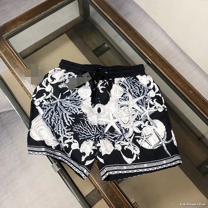 Versace Medusa Luxury Style Black and White Shorts