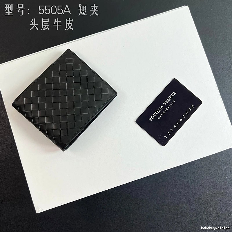Wallet by Bottega Veneta with Black Woven Bifold Wallet